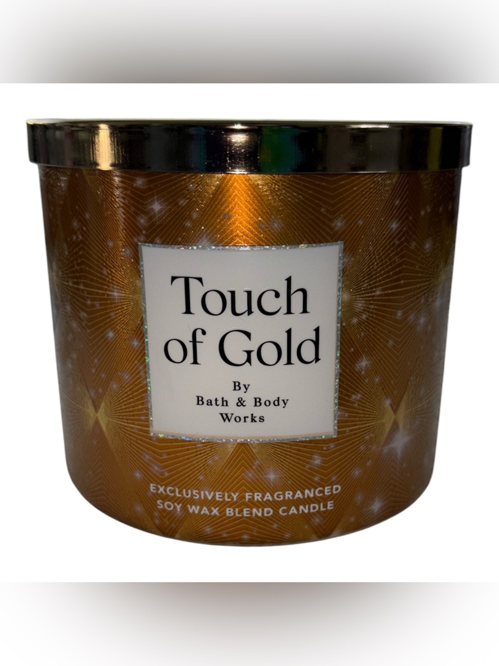 Bath & Body Works Touch of Gold Candle 14.5 oz jar 3 wick NWT